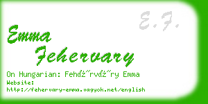 emma fehervary business card